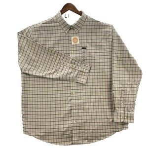 NWT St. Johns Bay Iron Free Oxford Long Sleeve Button Down Shirt Mens 2XL Beige